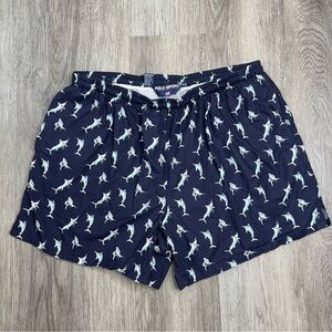 Vintage Polo Sport Ralph Lauren‎ Shorts Mens XXL Fish Print Swim Trunks Lined 5”